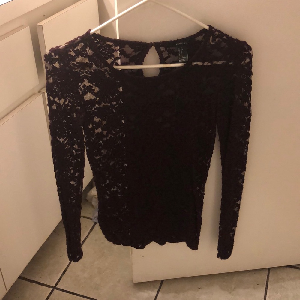 Maroon long sleeved top